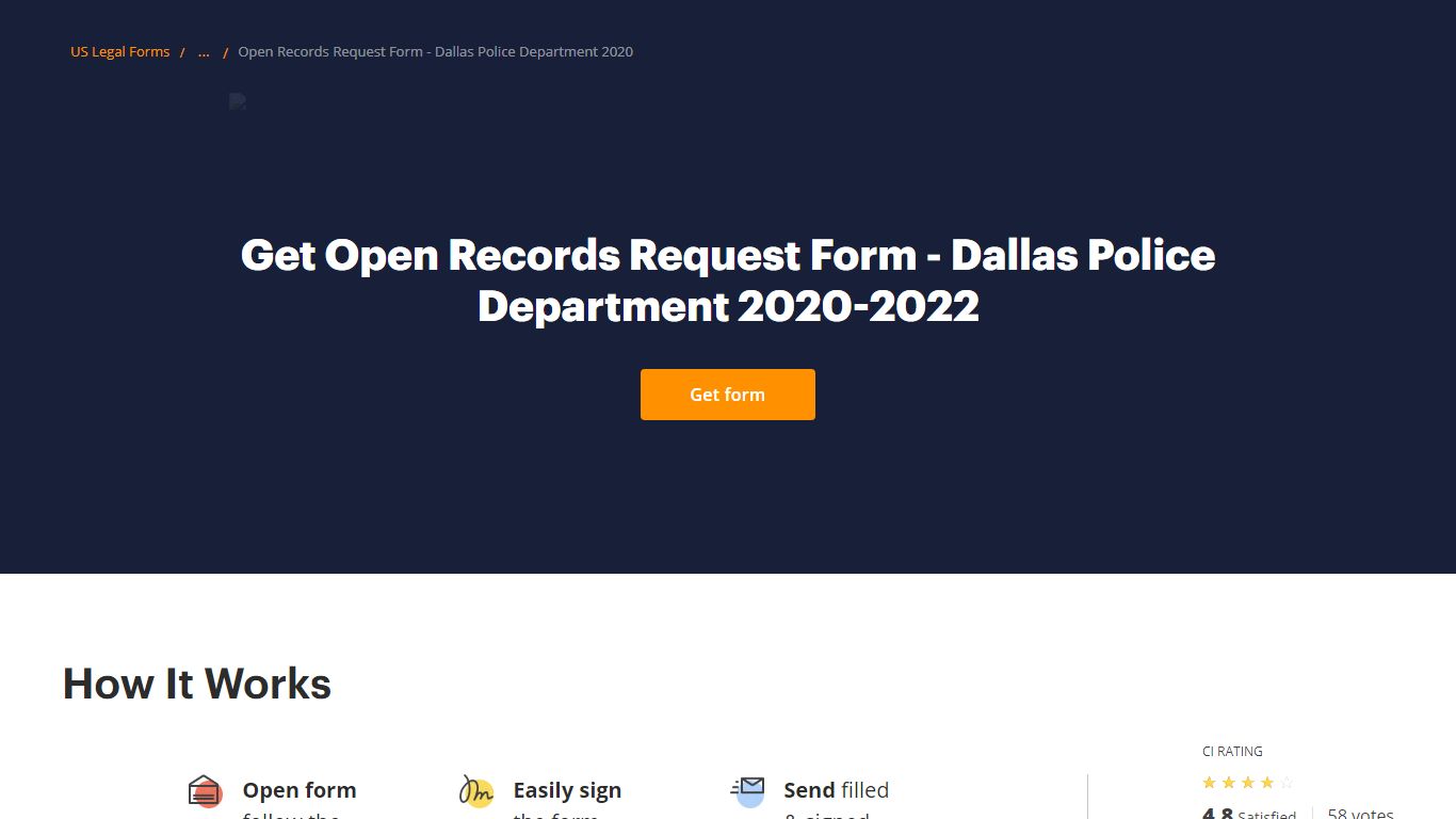 Open Records Request Form - Dallas Police Department 2020-2022 - Fill ...